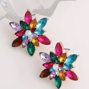 Multicolor Floral Earrings